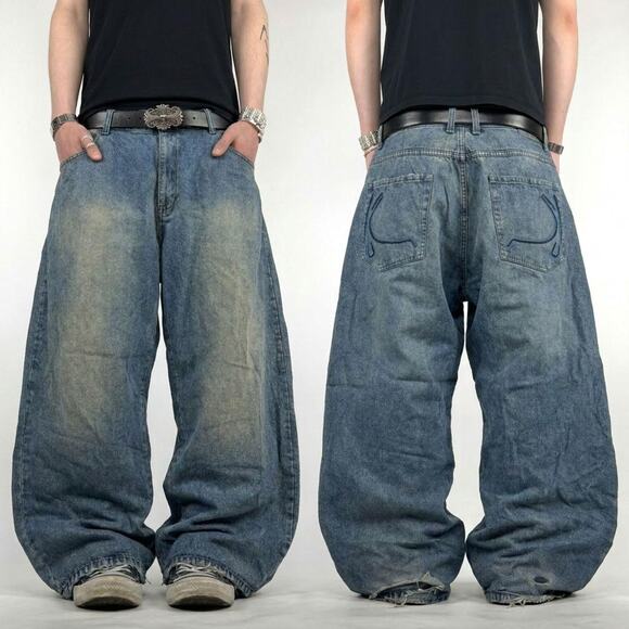 Karl Kani Other - Vintage y2k grunge archive baggy wide leg rare karl kani skater faded jeans